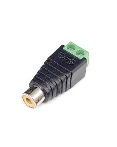 RCA Jack to Screw Terminal Block Adapter - Audio/Video Signal Transfer