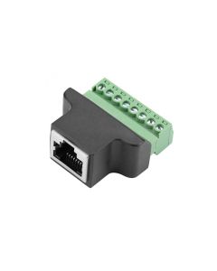 RJ45 Female to Terminal Block Connector - Ethernet Adapter to Screw Terminals