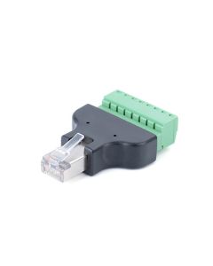 Ethernet Plug to 8-Pin Screw Terminal Block - Easy Network Cable Wiring